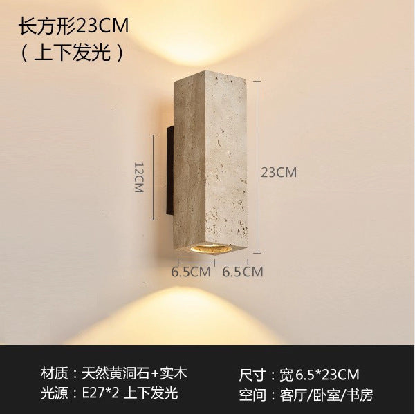 Natural Travertine LED Wall Sconce