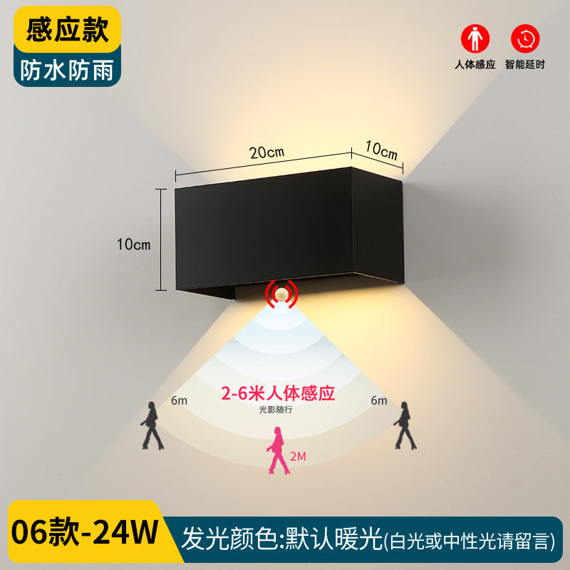 Modern Waterproof LED Wall Sconce with Motion Sensor