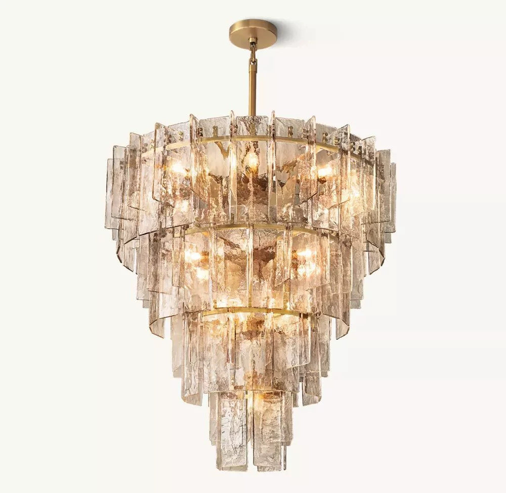 Luxury Copper & Glass Chandelier Collection