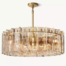 Luxury Copper & Glass Chandelier Collection