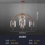 Modern Copper Glass Pendant Light