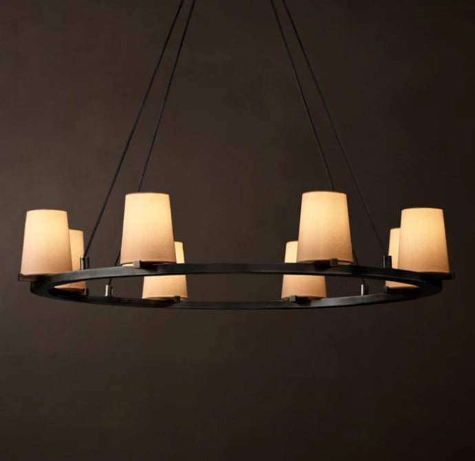 Luxury Copper Fabric Shade Lighting Collection