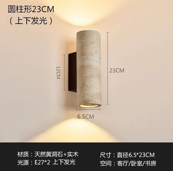 Natural Travertine LED Wall Sconce