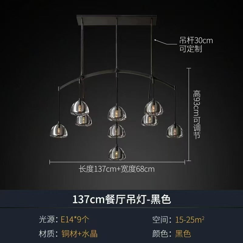 Modern All-Copper Crystal Chandelier
