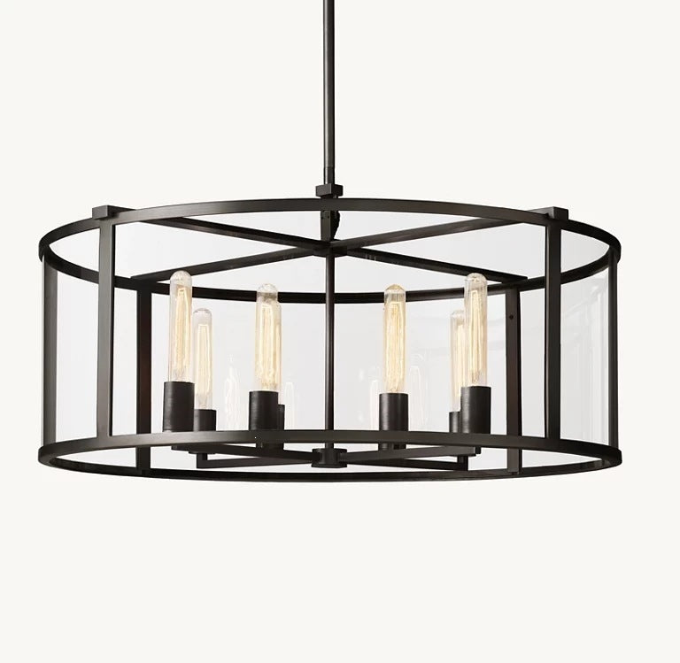 Modern Copper & Glass Chandelier Collection