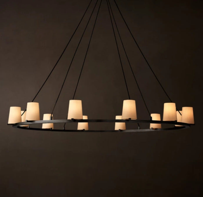 Luxury Copper Fabric Shade Lighting Collection
