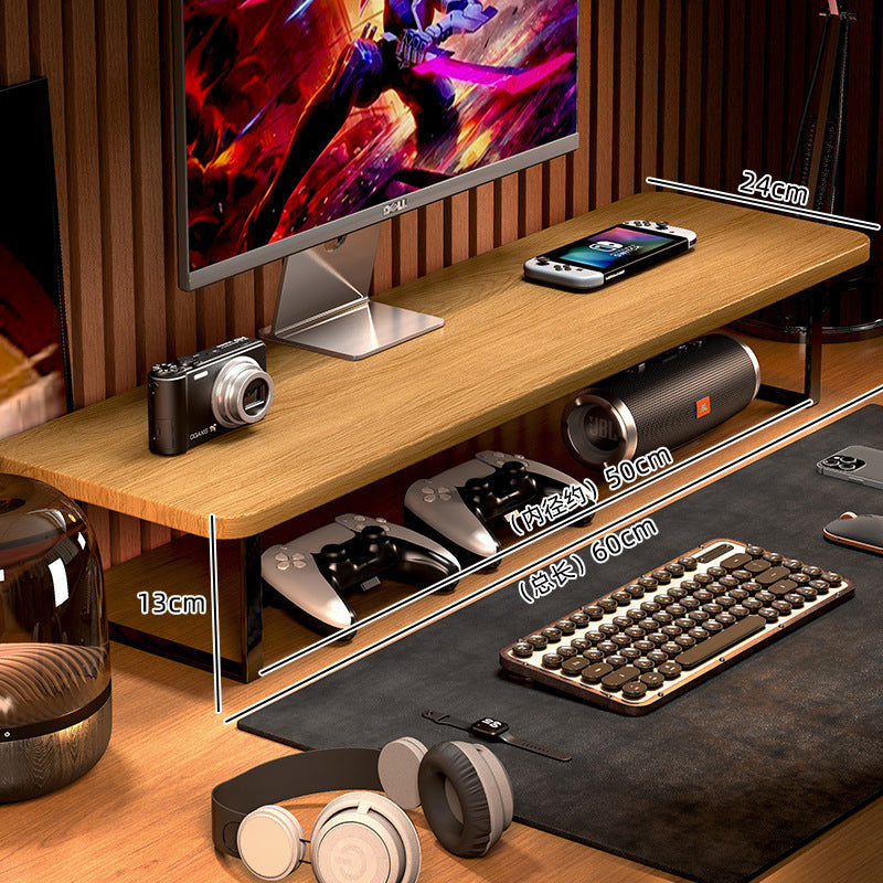 Gaming Monitor Stand Riser – Desktop Computer Elevated Base with Storage for Office & E-Sports Setup