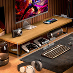 Gaming Monitor Stand Riser – Desktop Computer Elevated Base with Storage for Office & E-Sports Setup