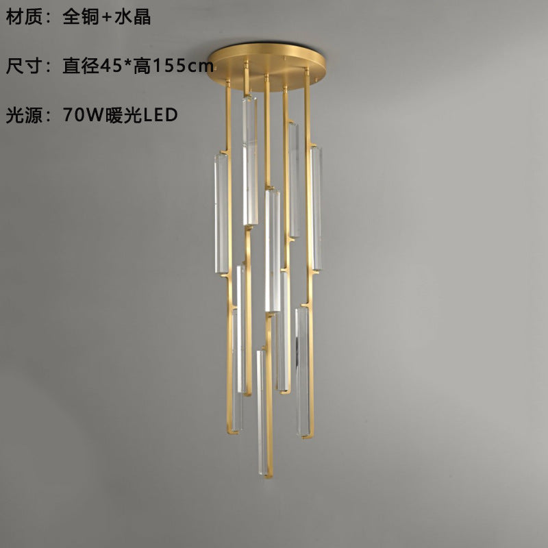 Luxury Crystal Spiral Staircase Chandelier