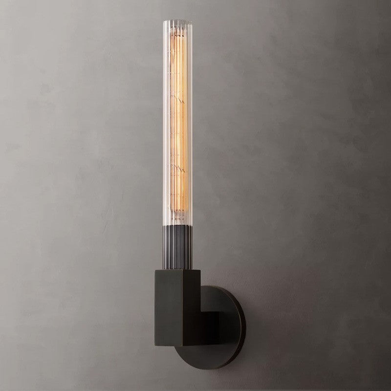 Modern Copper Glass Wall Sconce