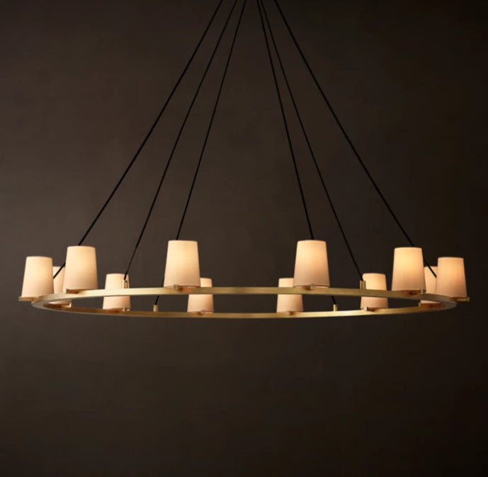 Luxury Copper Fabric Shade Lighting Collection