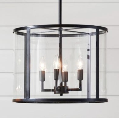 Modern Copper & Glass Chandelier Collection