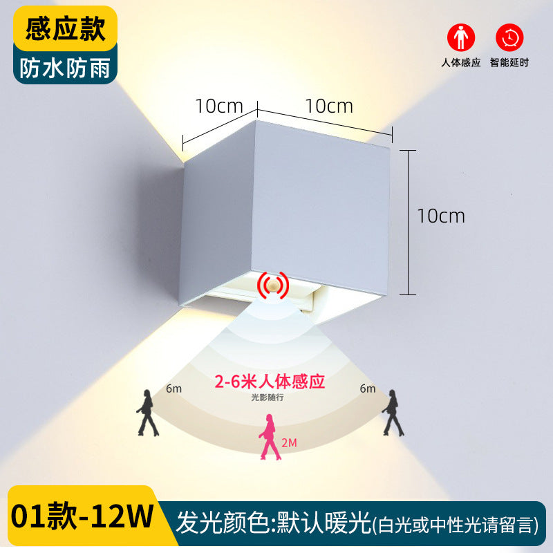 Modern Waterproof LED Wall Sconce with Motion Sensor