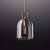 Modern Copper & Crystal Pendant Light