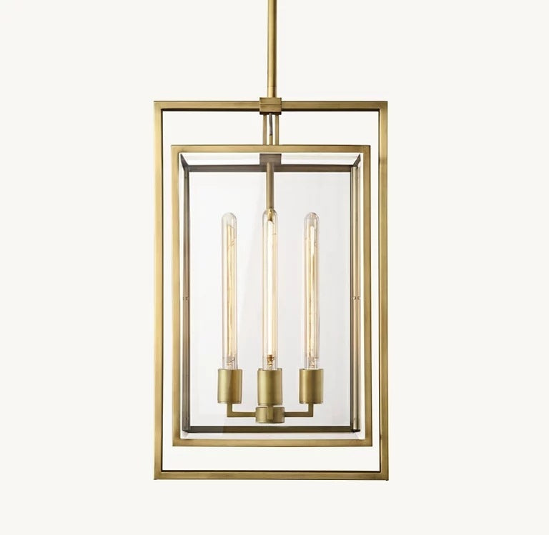 Modern Copper & Glass Chandelier Collection