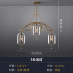 Modern Copper Glass Pendant Light