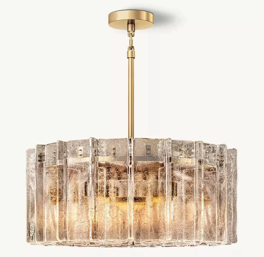 Luxury Copper & Glass Chandelier Collection