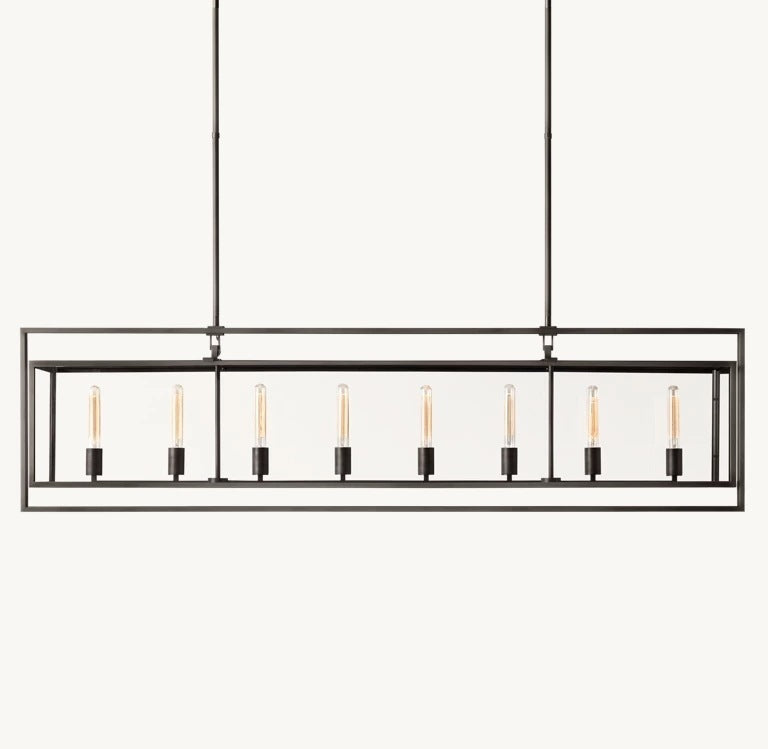 Modern Copper & Glass Chandelier Collection