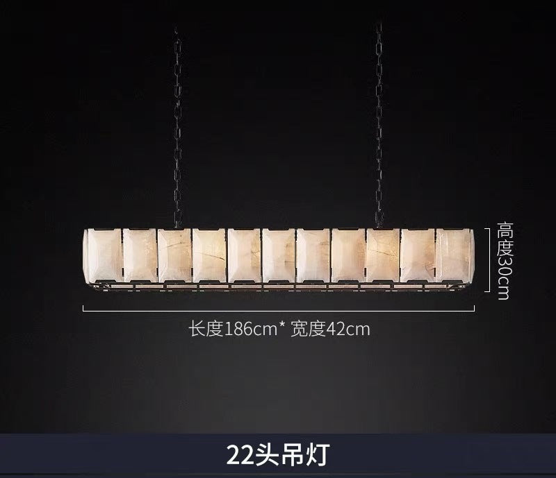 Modern Marble Island Chandelier