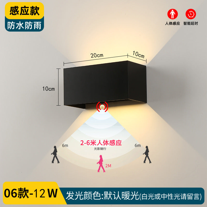 Modern Waterproof LED Wall Sconce with Motion Sensor