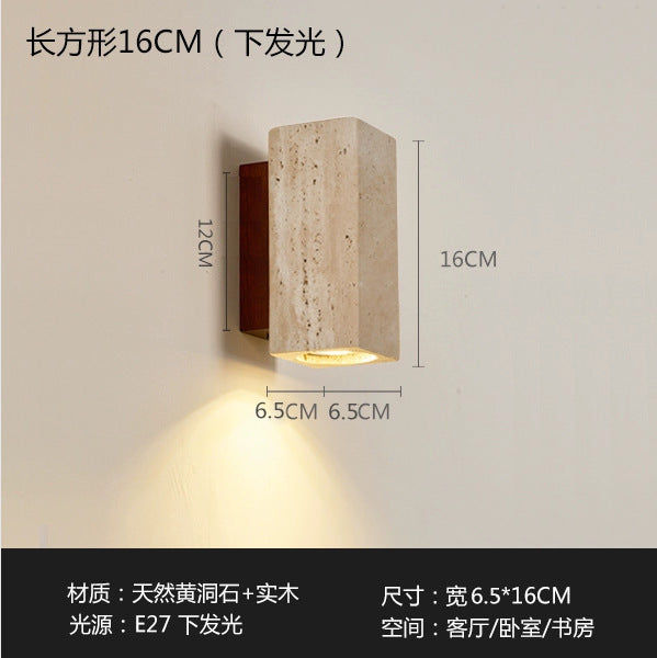Natural Travertine LED Wall Sconce