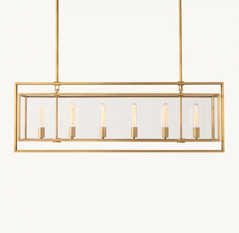 Modern Copper & Glass Chandelier Collection