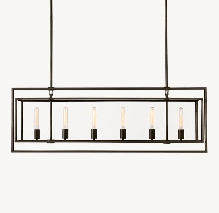 Modern Copper & Glass Chandelier Collection