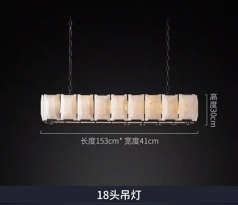Modern Marble Island Chandelier