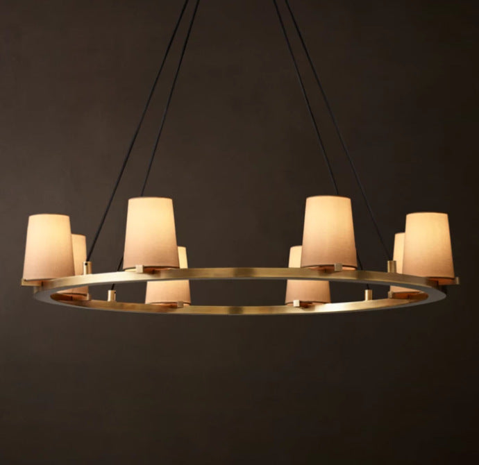 Luxury Copper Fabric Shade Lighting Collection