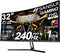 SANSUI 32 Inch Curved 240Hz Gaming Monitor High Refresh Rate, FHD 1080P Gaming PC Monitor HDMI DP1.4, Curved 1500R, 1Ms MPRT, HDR,Metal Stand,VESA Compatible(DP Cable Incl.)