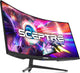 Sceptre 34-Inch Curved Ultrawide WQHD Monitor 3440 x 1440 R1500 up to 180Hz/165Hz DisplayPort x2 99% sRGB 1ms Picture by Picture, Build-in Speakers Machine Black 2025 (C345B-QUT168)