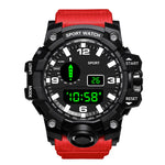 Men’s Military Sports Digital Watch – Large Dial, Waterproof, Luminous, Multifunctional with Alarm for Outdoor Use