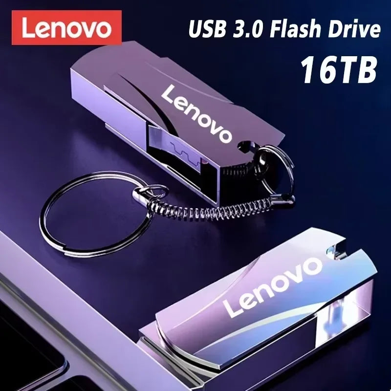 Lenovo 16TB USB 3.2 Flash Drive - High-Speed Metal Pendrive, Waterproof USB Stick, 64GB-2TB Capacities for PC, Mac &amp; Linux
