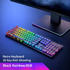 Ultra-Thin Silent Wired Keyboard Gaming Notebook Luminous Blue Pink Girls Retro Punk Office Mechanical Feel