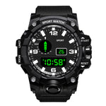 Men’s Military Sports Digital Watch – Large Dial, Waterproof, Luminous, Multifunctional with Alarm for Outdoor Use