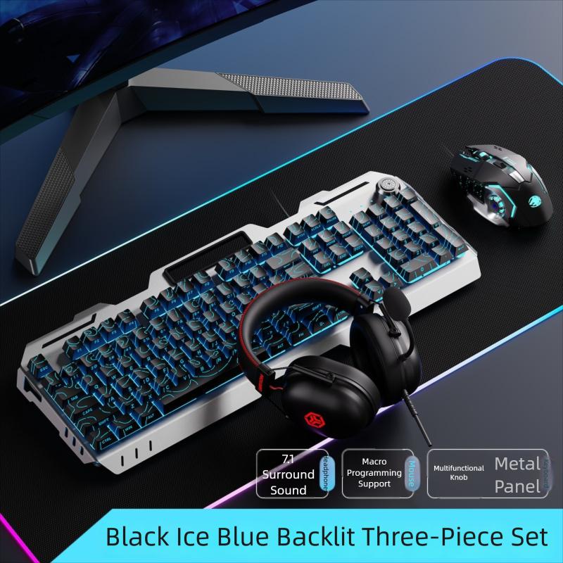 Forerunner GX810 Mechanical Gaming Keyboard & Mouse Set – Wired RGB E-Sports Keyboard for Office & PC