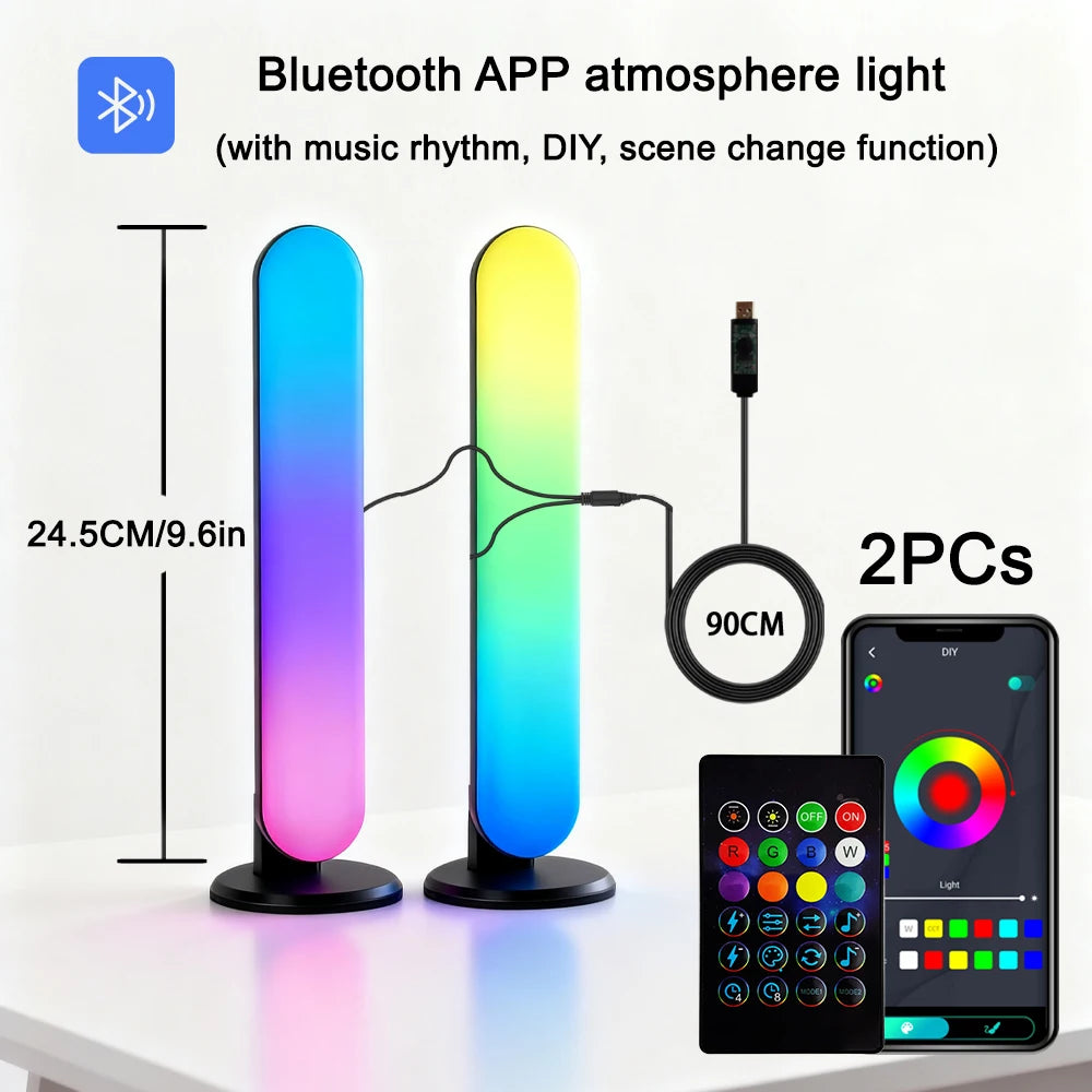RGB USBLED Light Bar  Color Changing TV Backlight Remote Symphony Atmosphere Light Strips Music Rhythm Ambient Pickup Lamp Decor