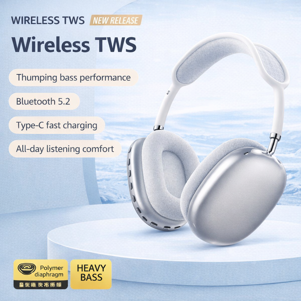 X17 Wireless Bluetooth Headphones – Over-Ear, Noise Cancelling, Gaming & Phone Compatible