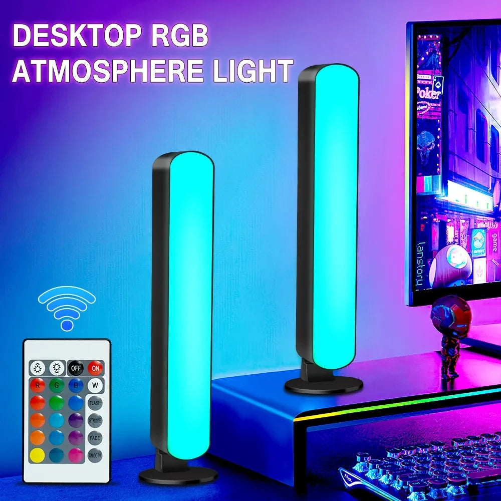 RGB Music Sync Atmosphere Light Bar – Smart App-Control Sound Reactive LED Strip for Gaming Desktop, TV & Room Decor