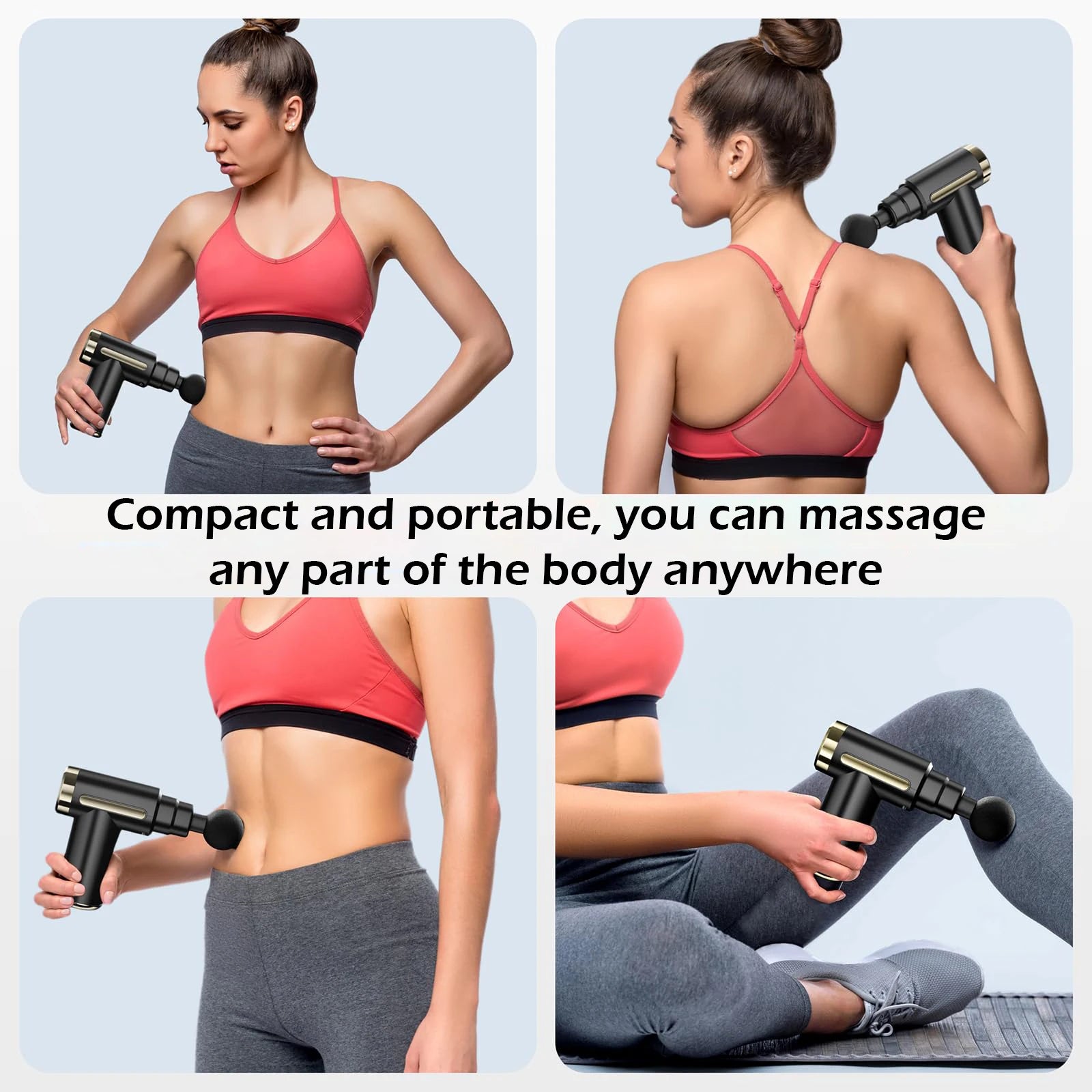 Button Fascia Gun Deep Tissue Massage Mini Lightweight and Adjustable Speed Massage Equipment Suitable for the Body
