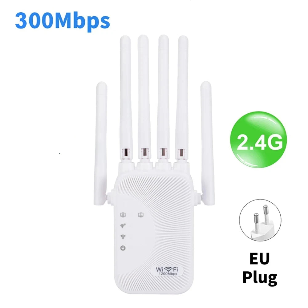 1200Mbps /300Mbps Wifi Amplifier Dual band 2.4G/ 5G Repeater Network Expander Range Extender WiFi Signal Booster Wireless Router