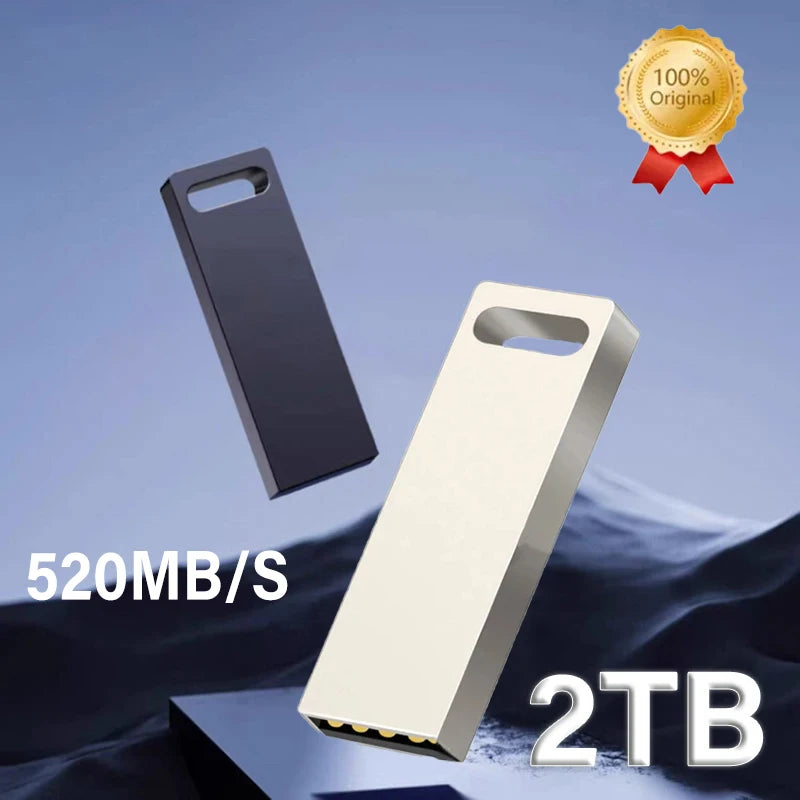 2TB Metal Flash Drive USB 3.0 High Speed Transfer Portable Mini U Disk Pen Drive 1TB 512GB Waterproof Disk SSD U Drive