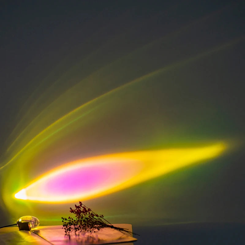 LED Night Light Crystal Angel Eye Projection 4-color Lights with USB Plug-in Use Projection Night Lamp for Home Bedroom Decor