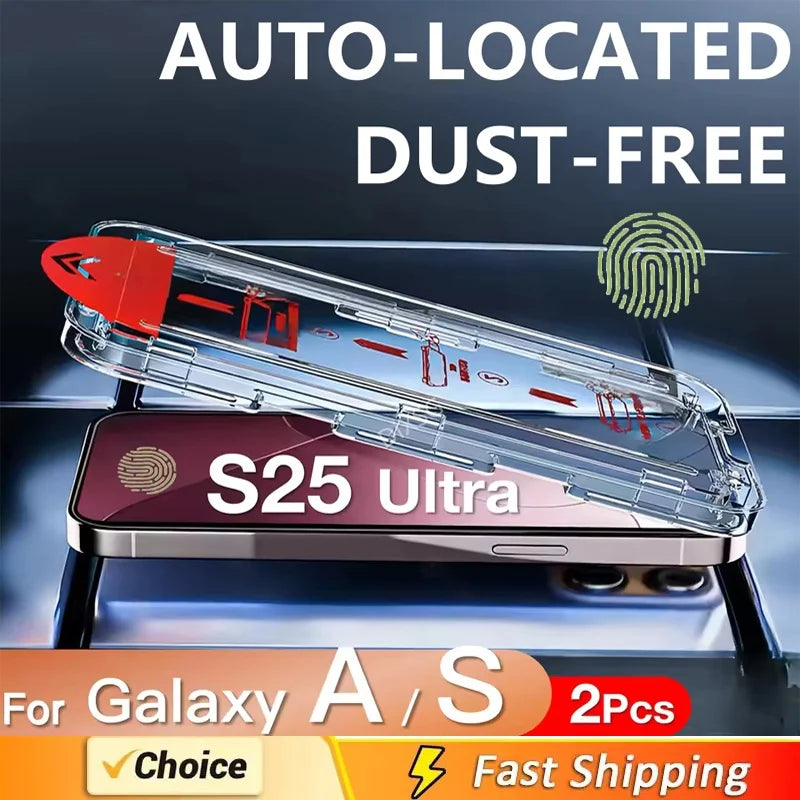 2Pcs For Samsung Galaxy S25 S24 Ultra S23 S22 S21 Plus A16 A36 A55 A56 A25 A15 A35 A34 A54 5G Screen Protector Tempered Glass